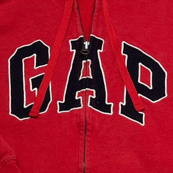 GAP CHL FZ ARCH Modern Red Logo Hooded Fleece Jacket, Sz:  M - Picture 3 of 9